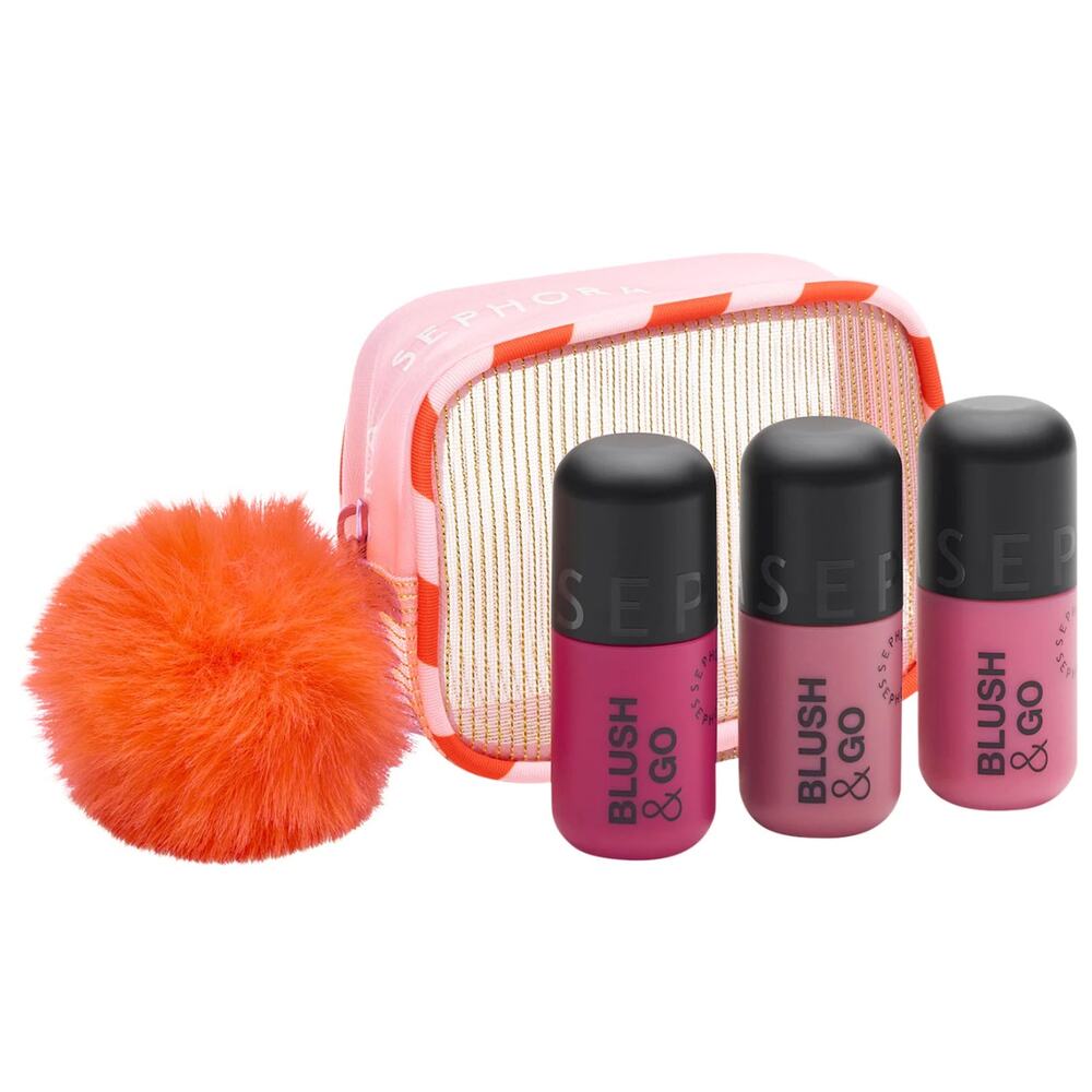 New Sephora Collection Blush & Go Trio Set 3 Liquid Blushes On Paint, On Trend